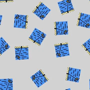 Kite system tidal power vector seamless pattern Stock Illustration