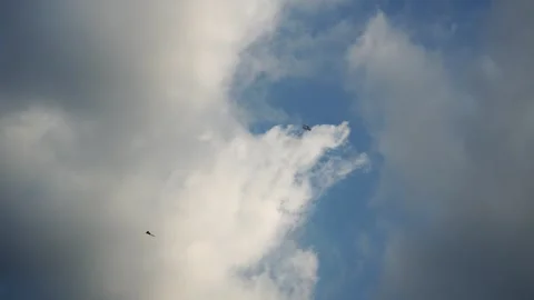 Kite under the clouds Video stock 264156785