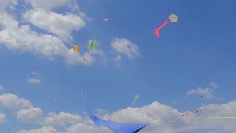 Kite of Unusual Geometric Shape Stock Footage 127388884