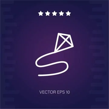 Kite vector icon Stock Illustration