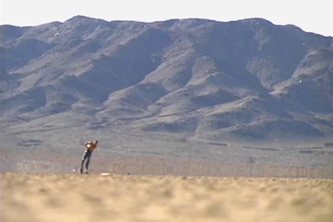 Kiteboard-desert 2 Stock Footage 1001821