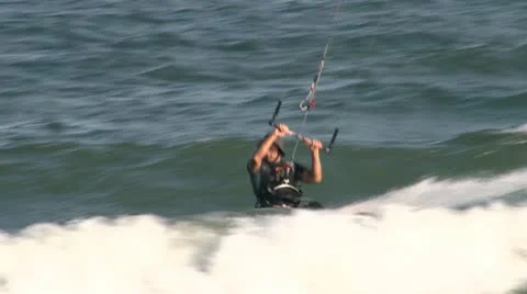 Kiteboarder jump and flip Stock Footage 10601952