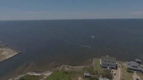 Kiteboarder on the Outer Banks of NC Video stock 63207635