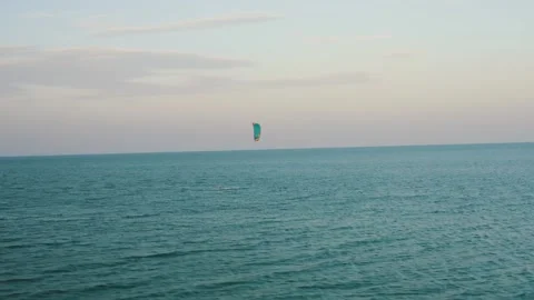 Kiteboarder in the sea Stock Footage 255622022