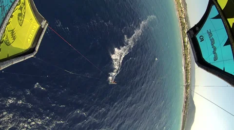 Kiteboarding From Above Stock-Footage 29953323
