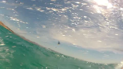 Kiteboarding Board Low View 2 Stock Footage 11014258