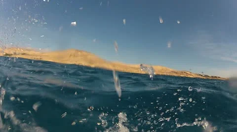 Kiteboarding Board Low View Turn Right 1 Stock-Footage 11025035