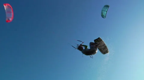 Kiteboarding Jump Stock Footage 32013957