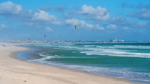 Kiteboarding time-lapse Stock Footage 292880441