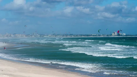 Kiteboarding time-lapse Stock Footage 292880457