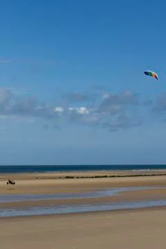 Kitebuggy on the beach Stock Photos