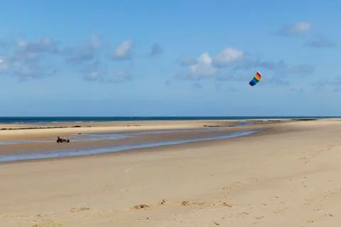 Kitebuggy on the beach Stock Photos