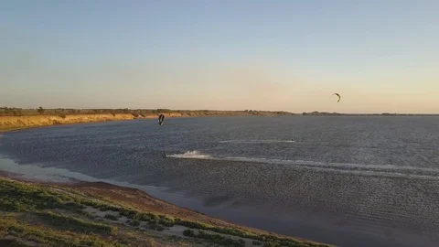 Kiteloop On A Kiteboard Stock Footage 100198121