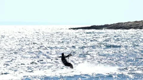 Kiter jumping Stock Footage 11625906