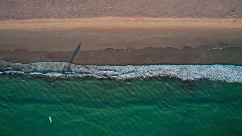 Kiters on the ocean in Tarifa Stock Footage 230241507