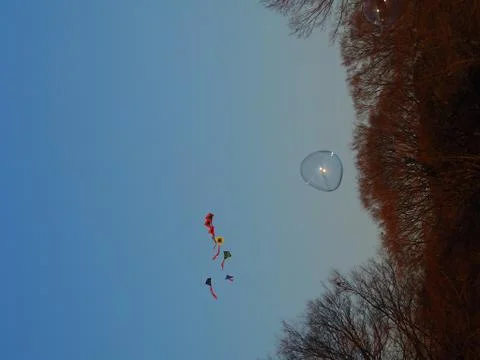Kites ... and bubbles Stock Photos
