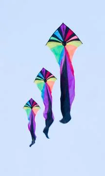 Kites with blue background Foto stock