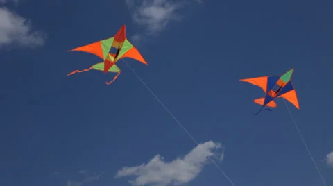 Kites flying in the sky Stock Footage 24816162