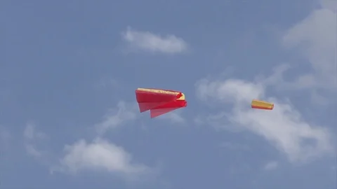 Kites flying in the sky Stock Footage 76251904