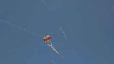 Kites kite in the sky, 4k Stock Footage 50723002