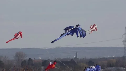 Kites soar high in the sky Vídeos de archivo 154520790