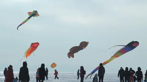 Kites. Winter Stock Footage 47362361