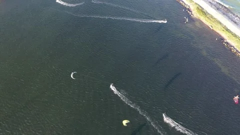 Kitespot at a habour Stock Footage 240524698