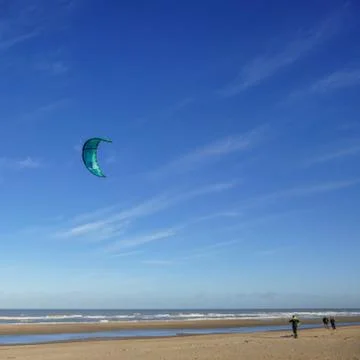 Kitesurf on the beach Stock Photos