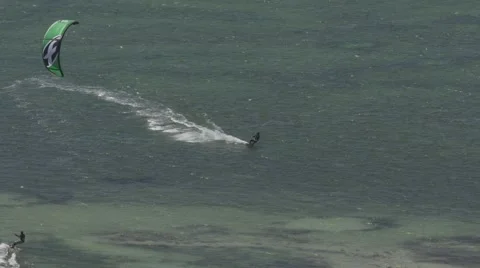 Kitesurf from a bird eye view Stock Footage 41777302