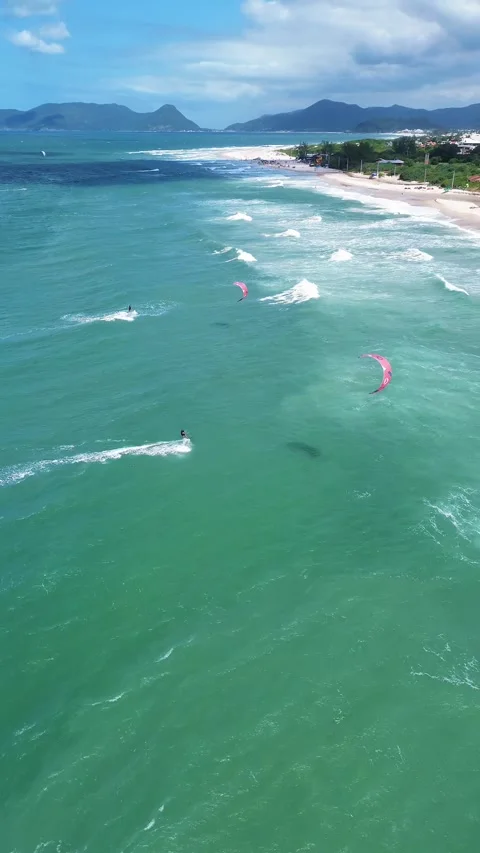 Kitesurf Florianopolis Brazil Video stock 309468929