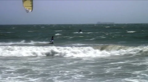 Kitesurf  HandlePass31 HD-JPEG 100 NTSC Stock Footage 1060651