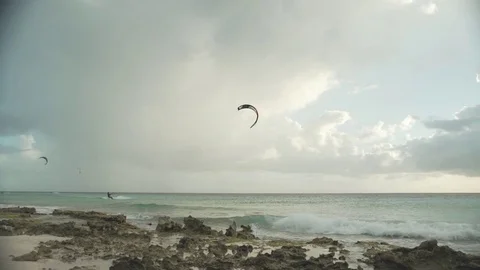 Kitesurf jump Stock Footage 80222527