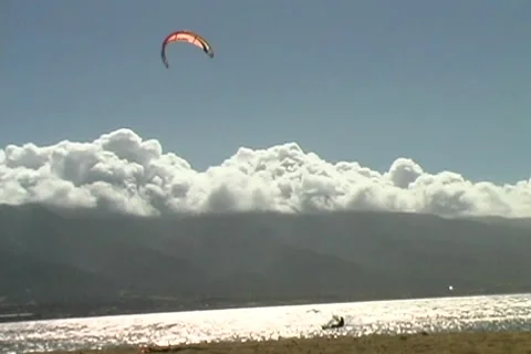 Kitesurf-kite loop Stock Footage 1001907