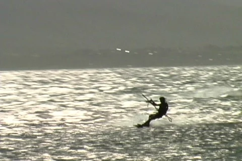 Kitesurf-kite loop seq2 Stock Footage 1001883