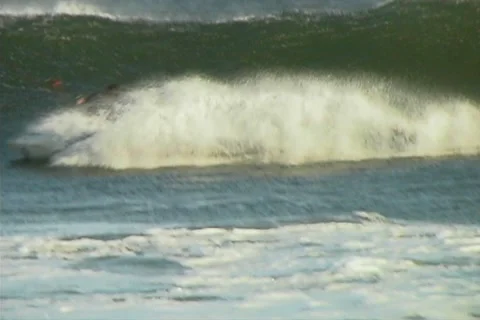 Kitesurf wave and slashes Stock Footage 1001920