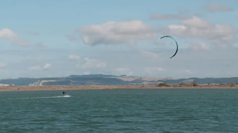 A kitesurfer in action Stockbeeldmateriaal 36723328