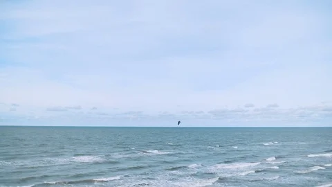 Kitesurfer in the Baltic sea Stock-Footage 83455685