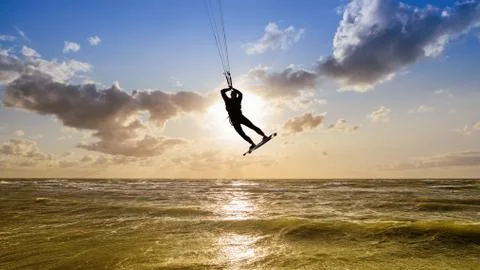 Kitesurfer Foto stock