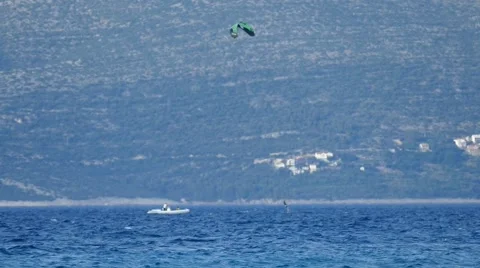 Kitesurfing Adranaline Rush Stock Footage 54912382