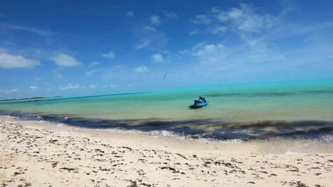 Kitesurfing in the Caribbean Stock Footage 261577058