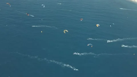 Kitesurfing in Dubai Stock Footage 156960500