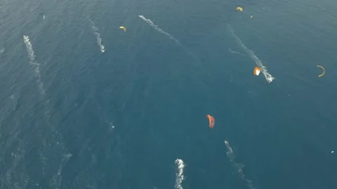 Kitesurfing in Dubai Stock Footage 156960745