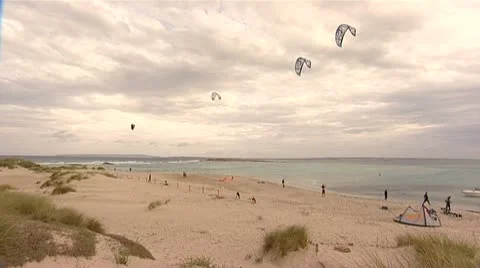 Kitesurfing Stockbeeldmateriaal 8944826