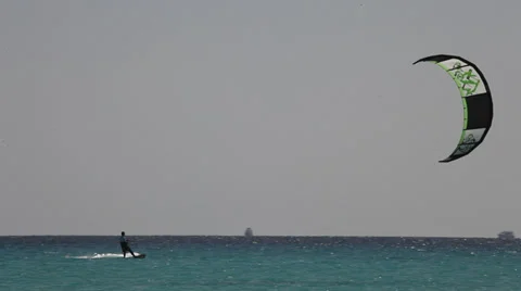 Kitesurfing in Hurghada, Egypt Stock Footage 37805267