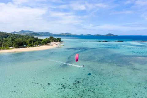 Kitesurfing in Paradise Stock Photos