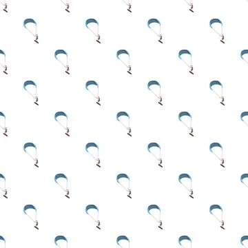 Kitesurfing pattern creating fun repeating background texture Stock Illustration