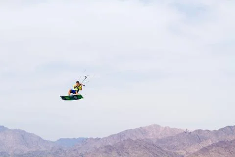 Kitesurfing . Stock Photos