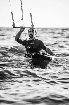 Kitesurfing Foto stock