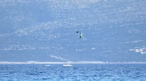 Kitesurfing Slow Motion Stock Footage 54912339