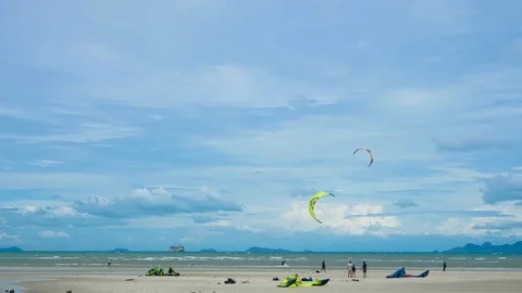 Kitesurfing Timelapse Stock Footage 79613588